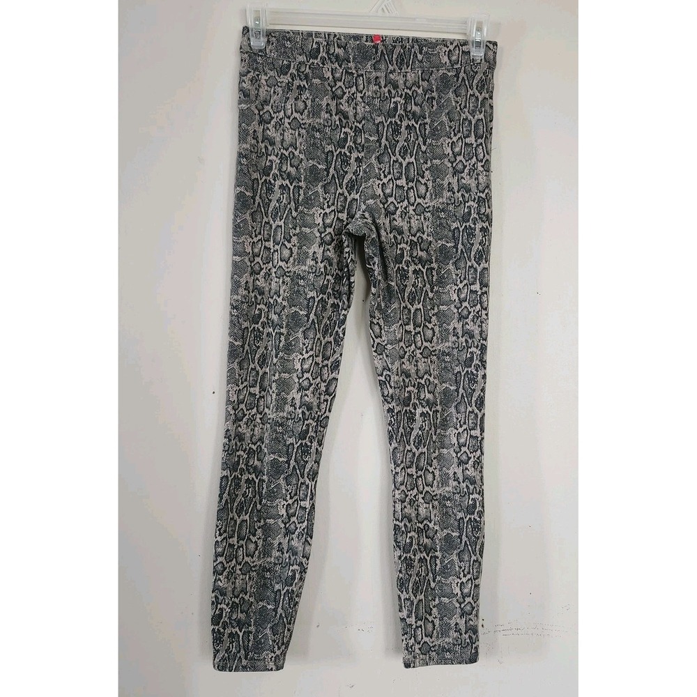 Spanx Womens Medium Pull Up Animal Snake Print Stretch Jegging Pants Taupe Black